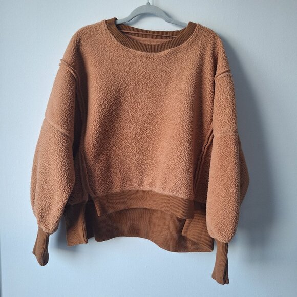 Free People Cozy Camden Faux Shearling Sweatshirt - Picture 2 of 7